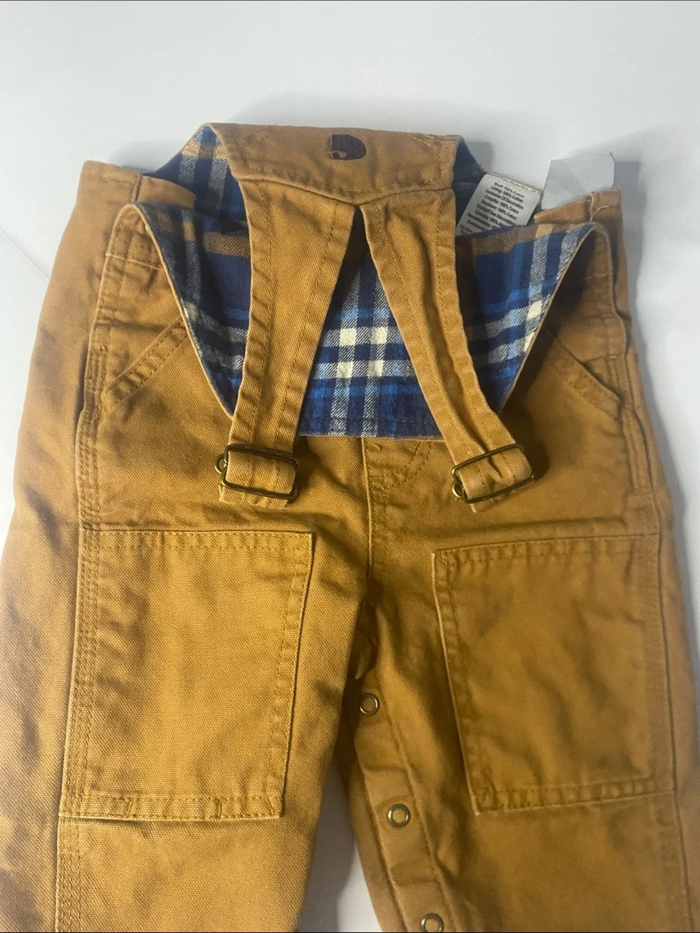 Carhartt Kids' Tan Canvas Overalls
